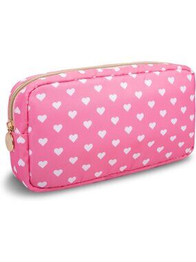 Cute Small Makeup Pouch for Purse, Waterproof Travel Toiletry Bag, Zippered